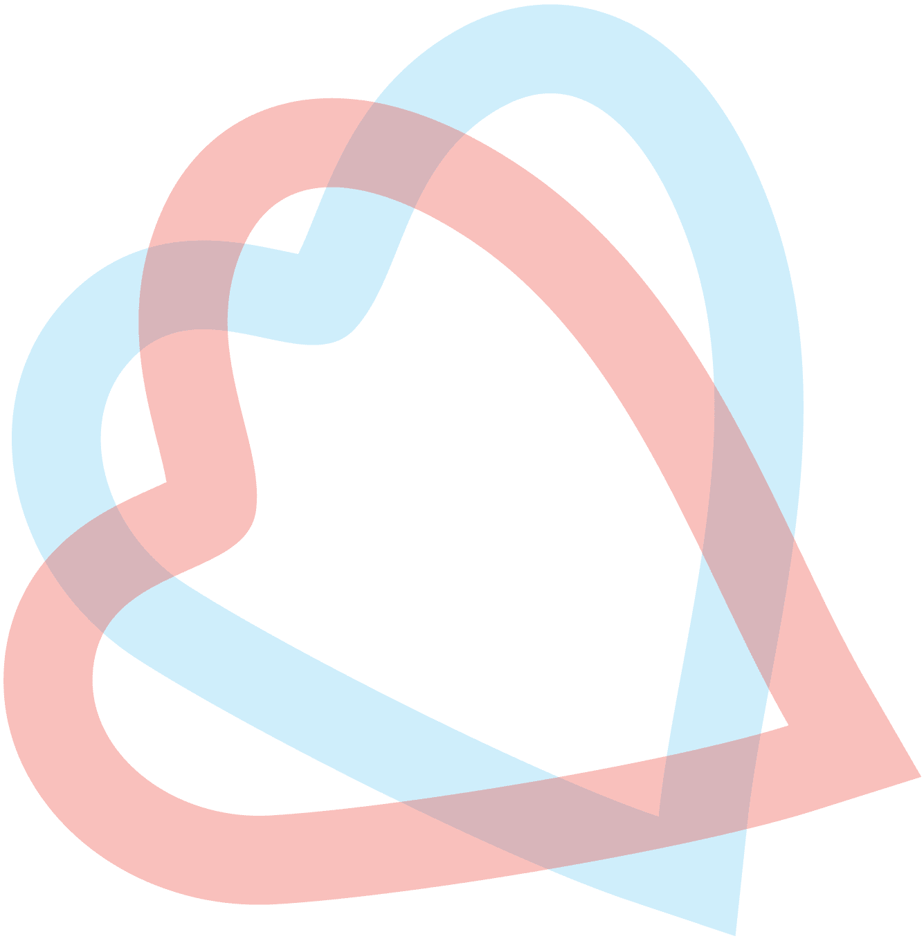 icon red blue hearts